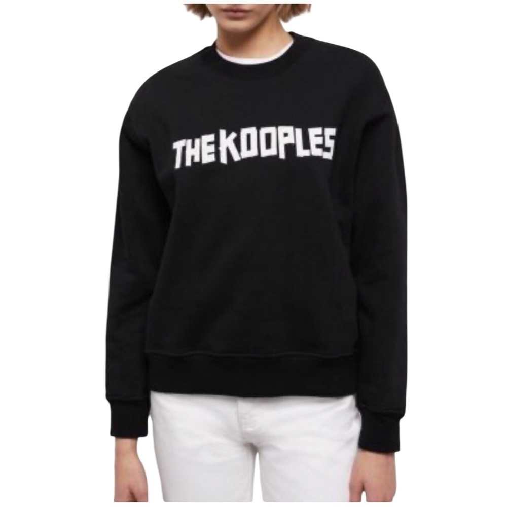 The Kooples NWT SZ MED Black Logo Sweatshirt HSWE26043K Mens /Unisex retails 215